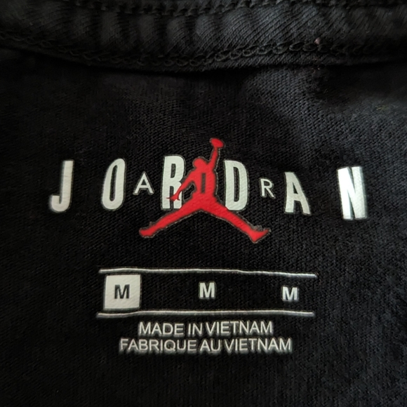 Nike Air Jordan M Jumpman Classics Mash-up Tee Black Red Colorblock ShortSleeve - Picture 7 of 11